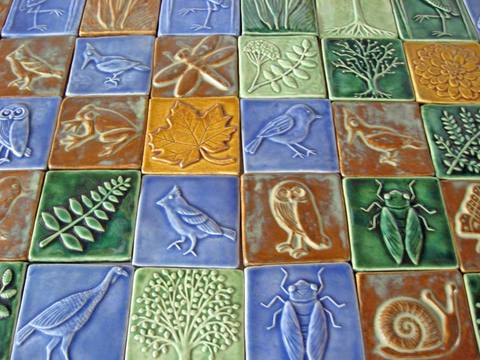 handmade tiles for Gifts from the heart of nature at the holden arboretum