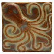 Octopus handmade art tile