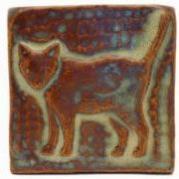 Cat handmade tile