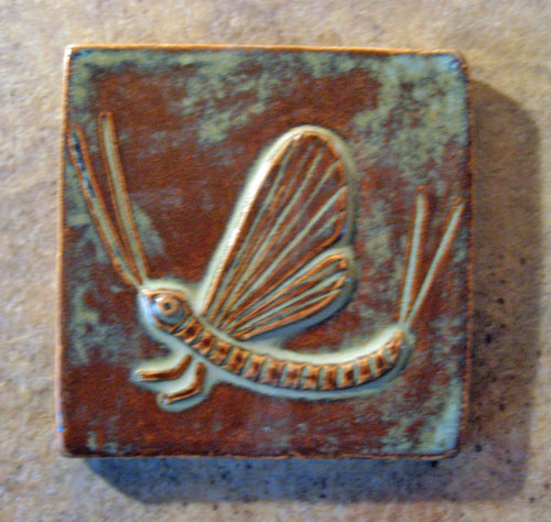 Ceramic Handmade Mayfly Tile