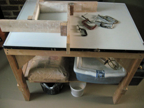 Ceramic Handmade Tile Mold Making Table