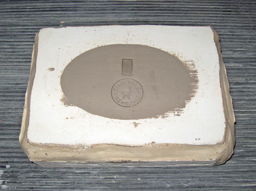 Oval Handmade Tile in Plaster Mold