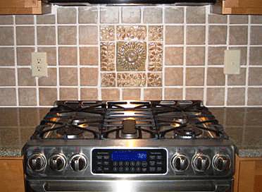 Kitchen Backsplash with Handmade Ceramic Tiles 1