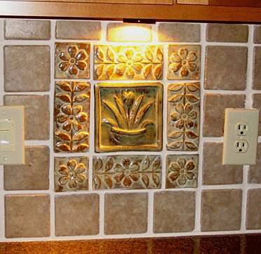 Kitchen Backsplash with Handmade Ceramic Tiles 3