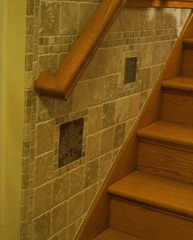 Stairwell Handmade Tile Installation 1