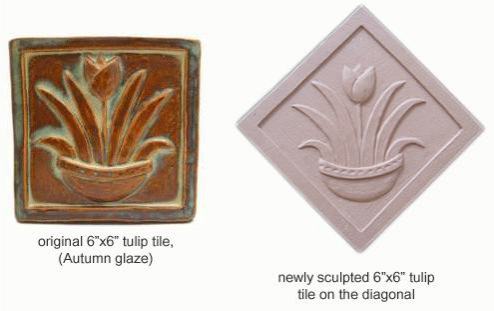 Tulip Handmade Ceramic Tile