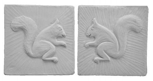 Squirrel Handmade Ceramic Tile