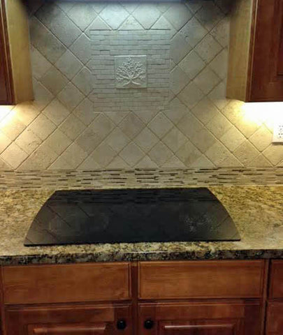 handmade tile in a kitchen backsplash