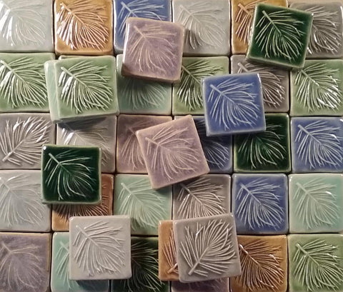 white pine 2x2 handmade tiles