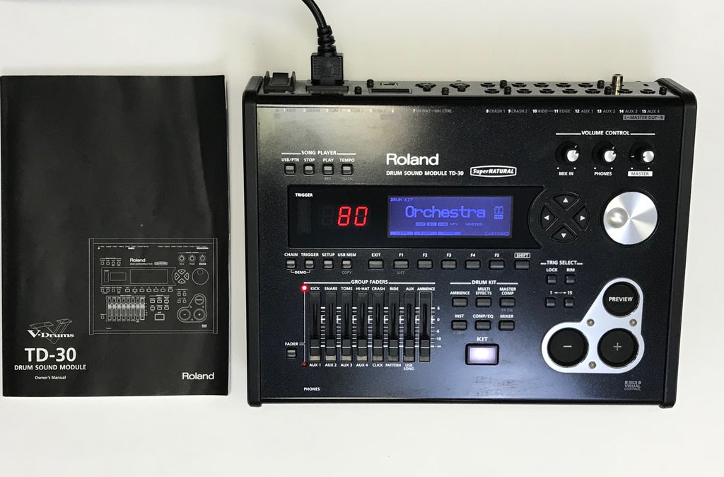 Roland TD-30 Module Used - Good Shape w/ Box and Manual # 3625