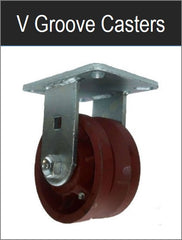 metal vgroove casters for track wheels