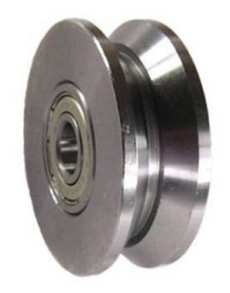 6 x 1-13/16 Mighty V-Groove Steel Wheel 6000 lb Capacity 1/2 Bore 