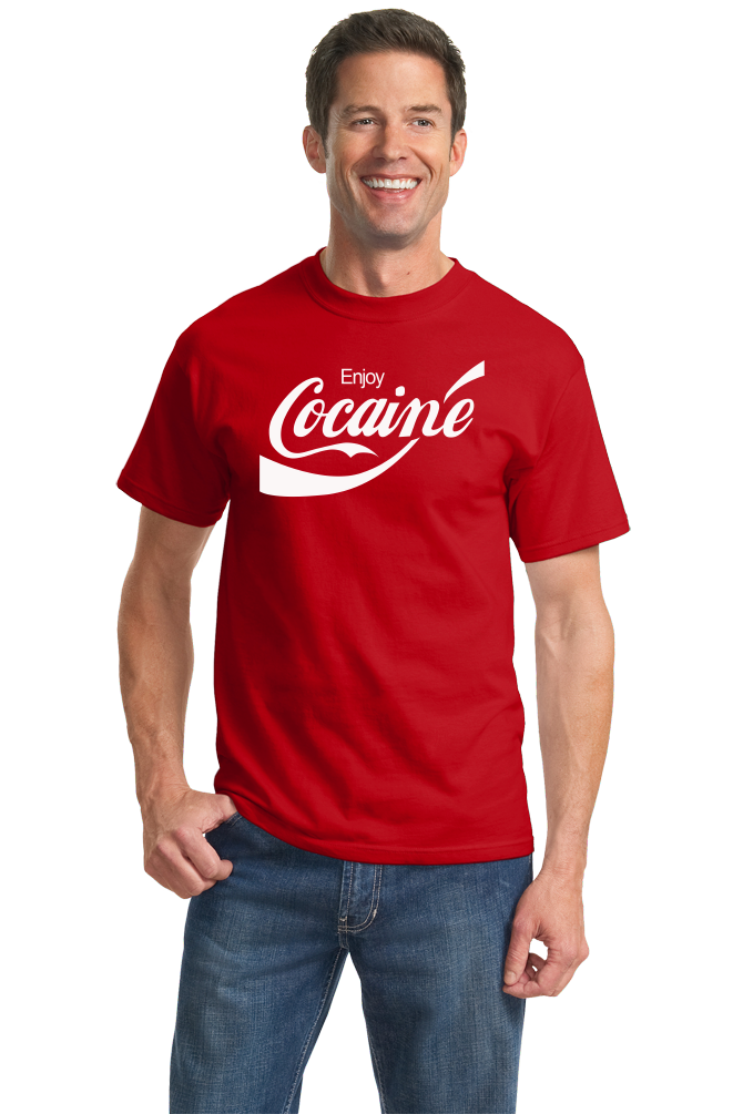 Imidlertid kritiker Måne Enjoy Cocaine - Funny Soda Pop Parody Drug Humor T-shirt – Ann Arbor Tees