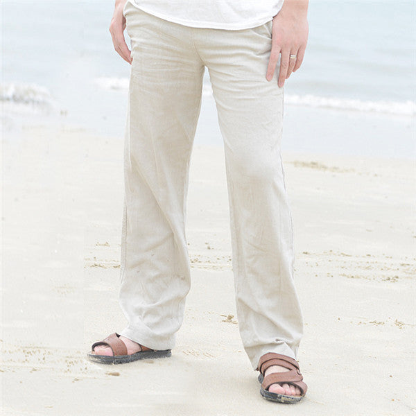mens summer linen trousers
