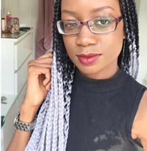 Box Braids With Black Grey Ombre Hair By Abi Tiwo Catface Hair