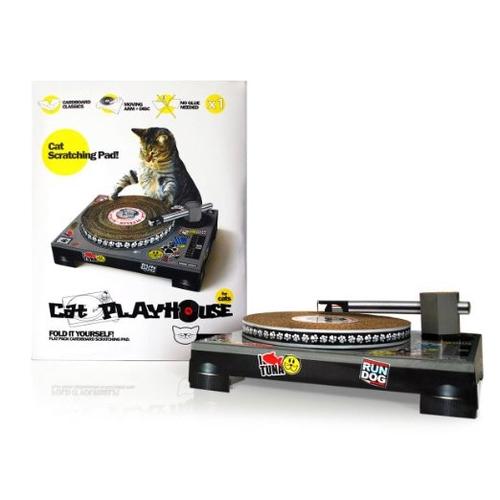 dj deck cat scratching pad