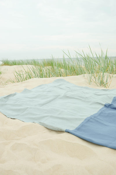 linen beach blanket