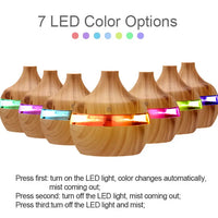 Essential Oil Diffuser Ultrasonic Humidifier with LED Lights