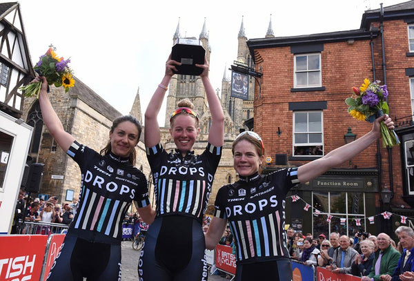 Rebecca Durrell , Alice Barnes, Laura Massey. Photo: Larry Hickmott. Publisher VeloUK.