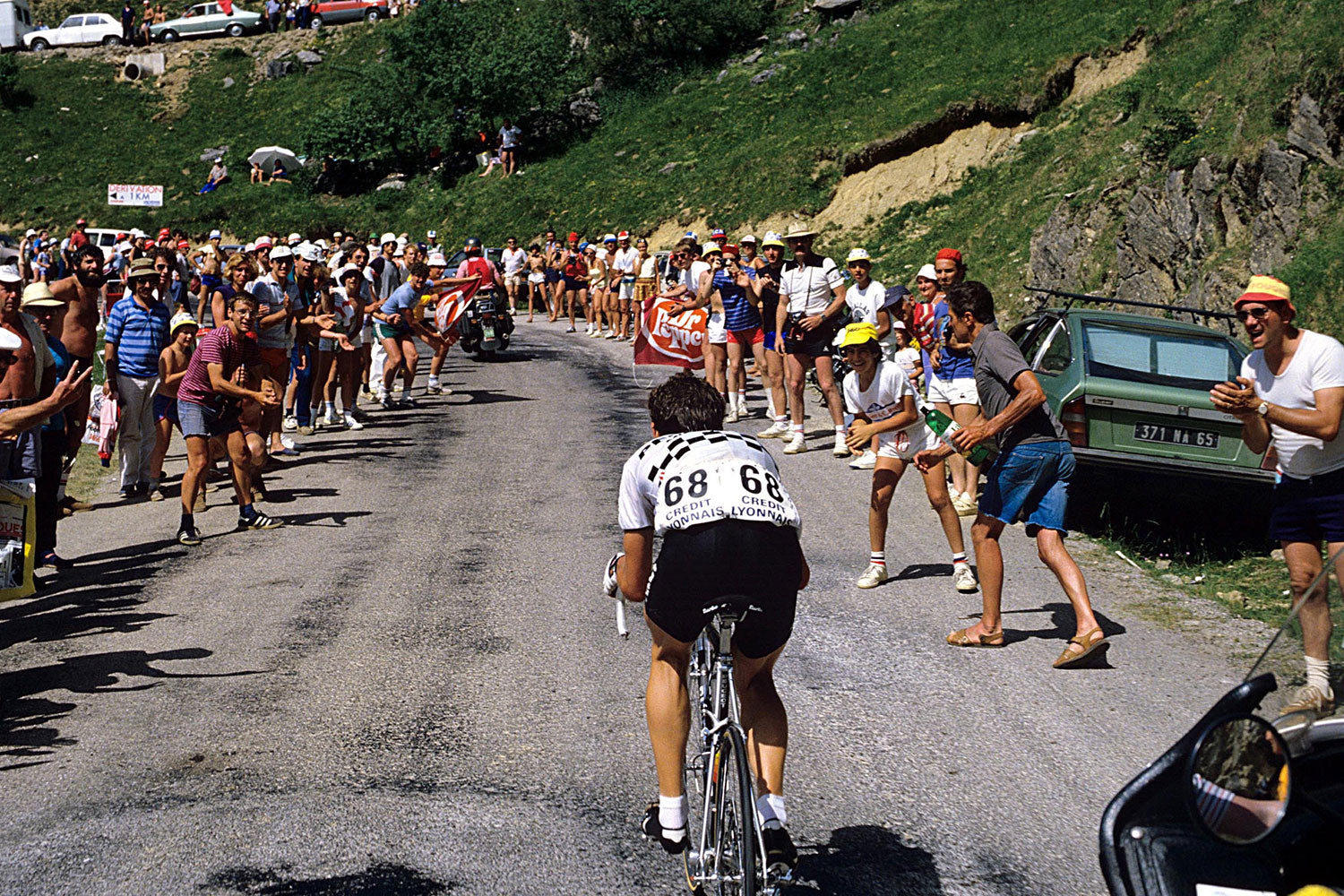 Robert Millar during stage 11 at the 1984 Tour de France - Pau to Gruzet Neige.  Photo Credit: Offside / L'Equipe.