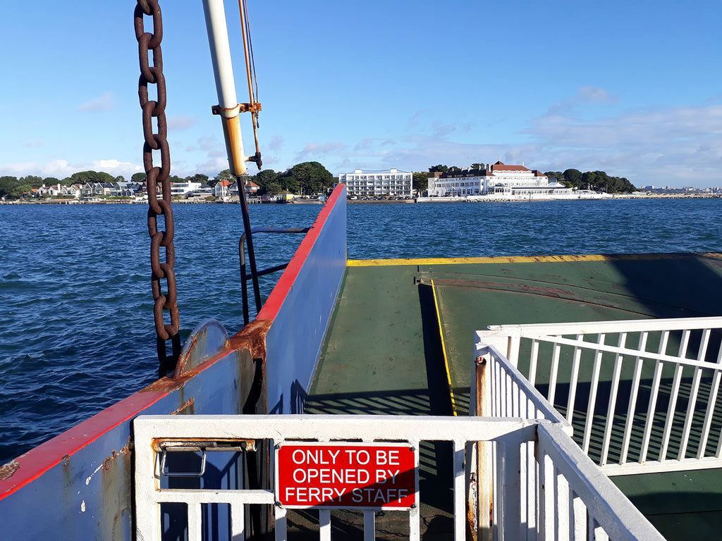 The short ride on the Sandbanks chain ferry means I'm now back to reality!