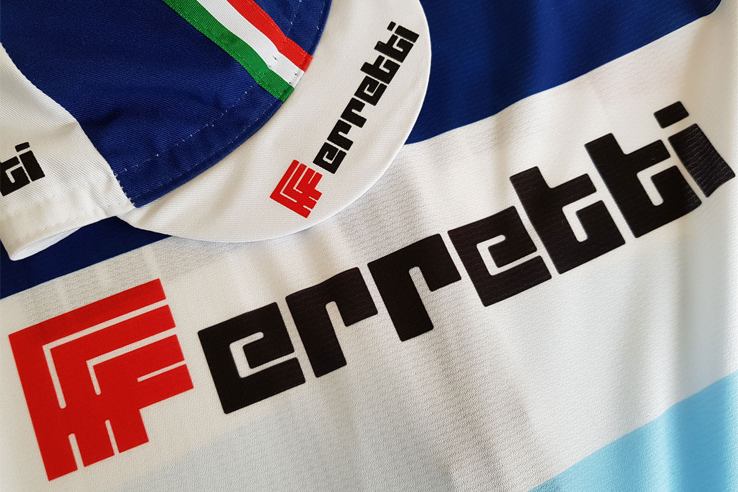 The Ferretti retro cycling team jersey will be available to buy in June 2019.