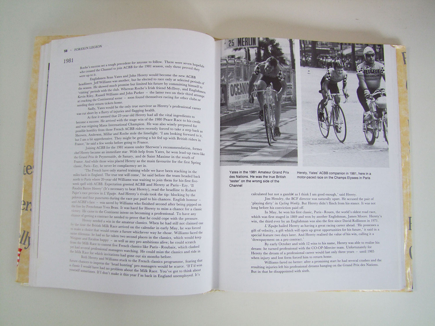 Inside photograph of the Foreign Legion Book
