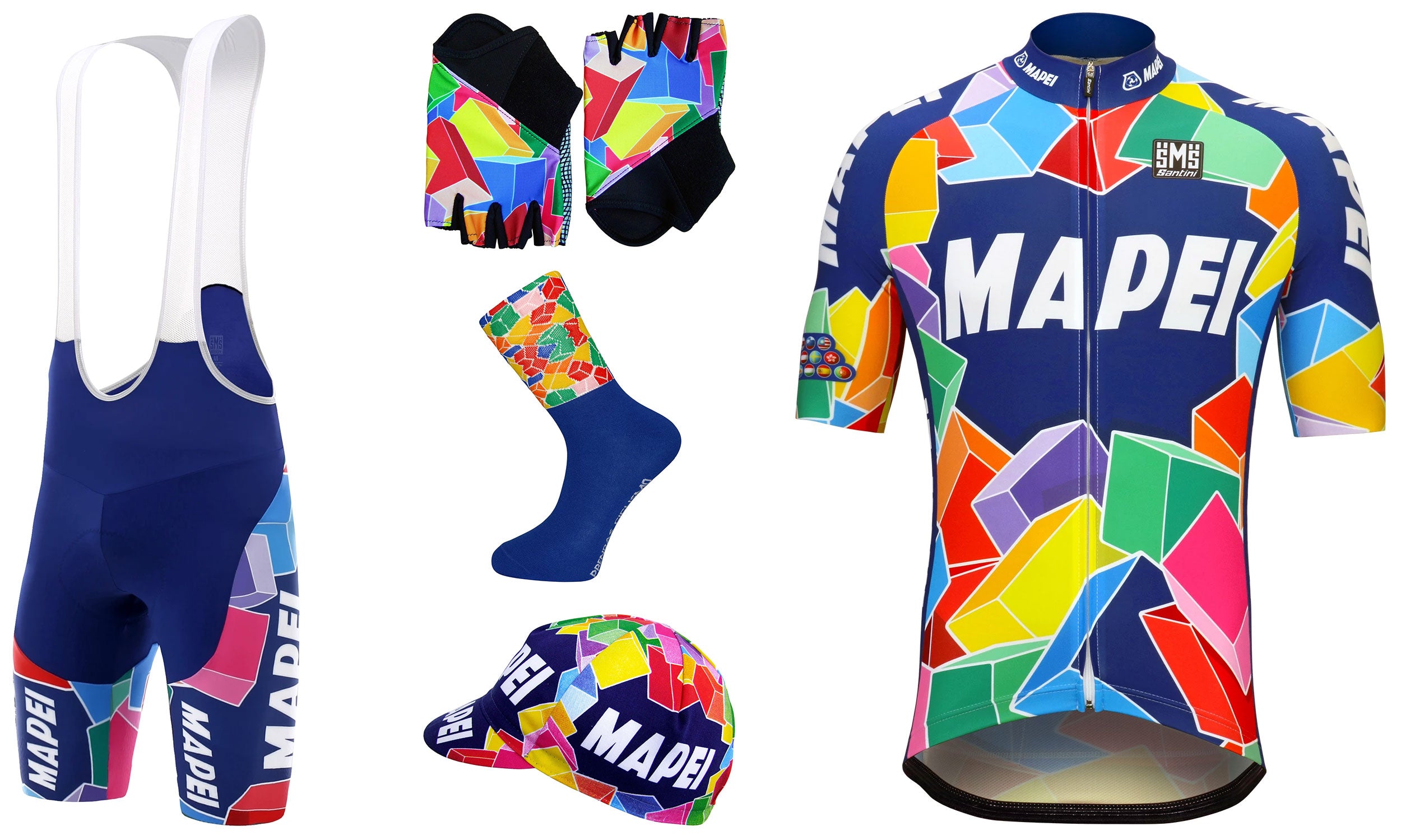 You can buy MAPEI Cycling Jerseys and other MAPEI Team Cycling Kit by Santini at Prendas Ciclismo.