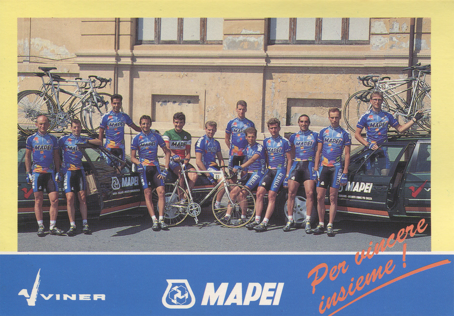 The MAPEI cycling team taken on 25th May in 1993.