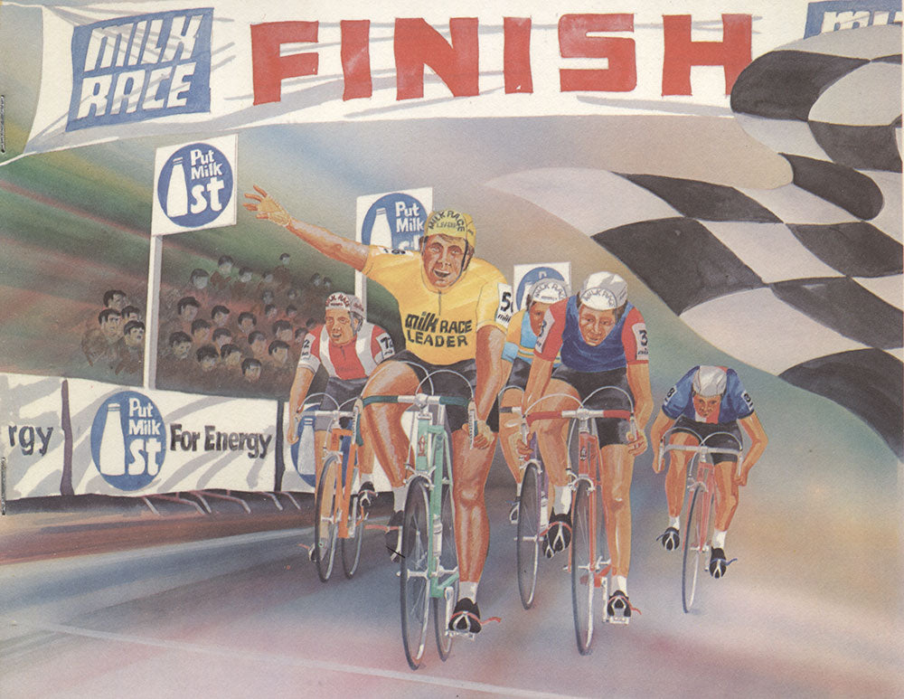 Put Milk 1st for energy! Artwork from the 1981 race manual, that details every stage the riders rode of the 1,080.5 mile (1739km) route.