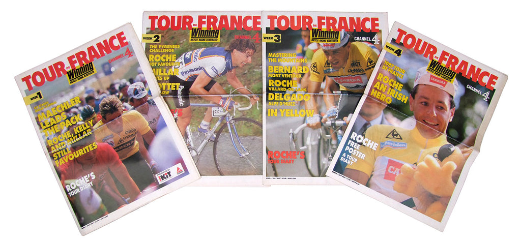 Winning Magazine Cover Stars: Stephen Roche & Robert Millar during the 1987 Tour de France.