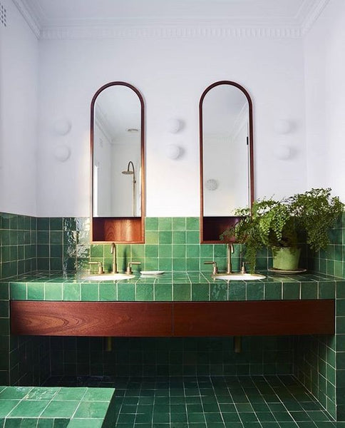 Green Tile Bathroom 