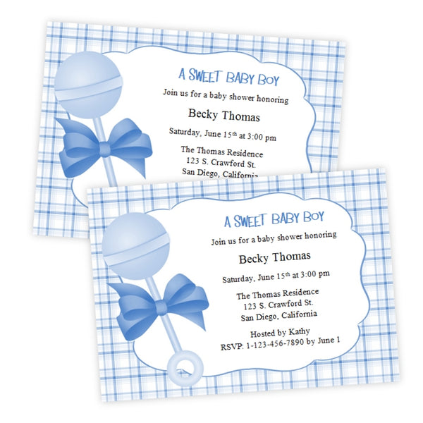 baby blue invitations