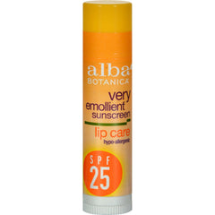 Alba Botanica Very Emollient Sunblock Lipcare Spf 25 - 0.15 Oz - Case Of 24