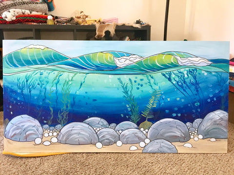 fore the waves painting progress