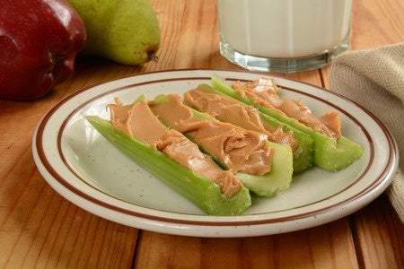 peanut butter on celery