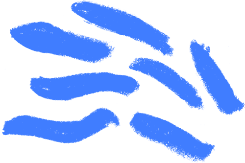 Blue brush strokes on black background