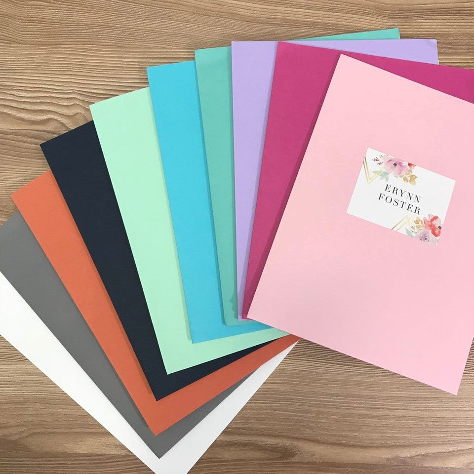 Assorted color of pocket folders