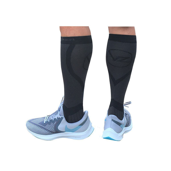 black compression socks running