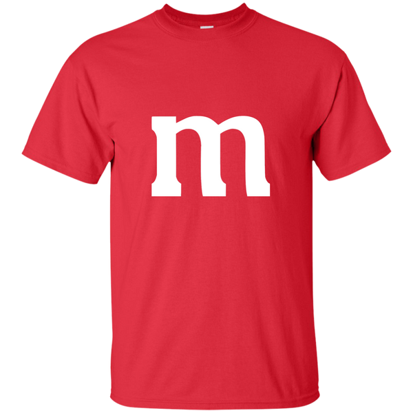 red m&m shirt
