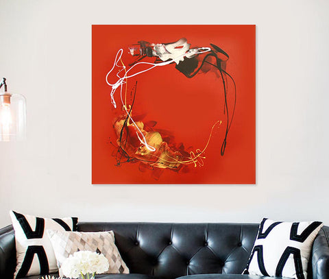 red canvas art