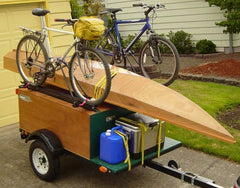 Explorer Box Camping Trailer DIY Compact Camping Trailer with kayak and bikes