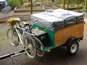 Compact Camping Trailer Build at Home with Roof Top Tent Bike Racks