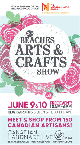 Beaches Arts & Crafts Show, June 9 and 10.  Serica Home at Booth 70.