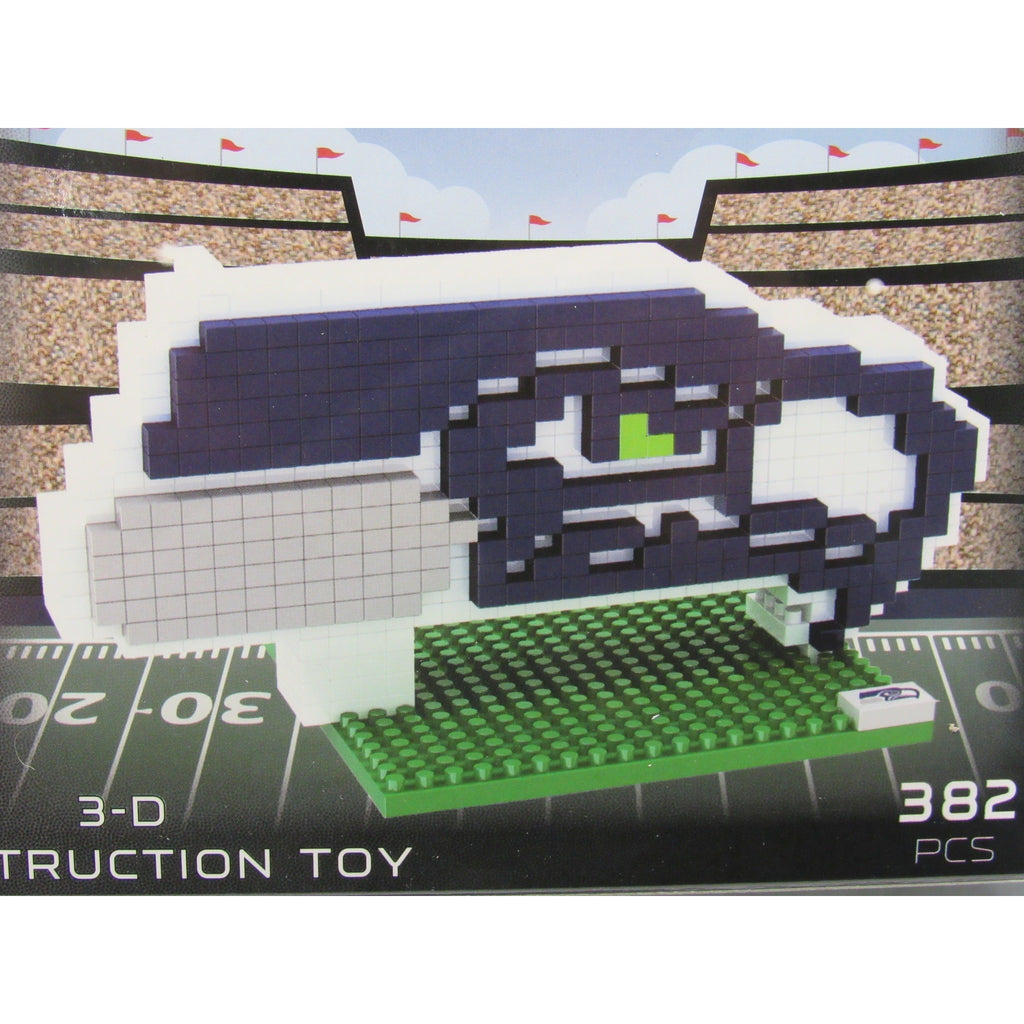 Seattle Seahawks brxlz Team Logo 3-D Puzzle bau Spielzeug 382 teile Neu 