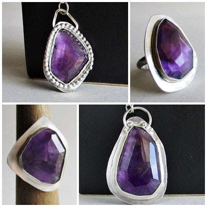 Amethyst Rings and Necklaces