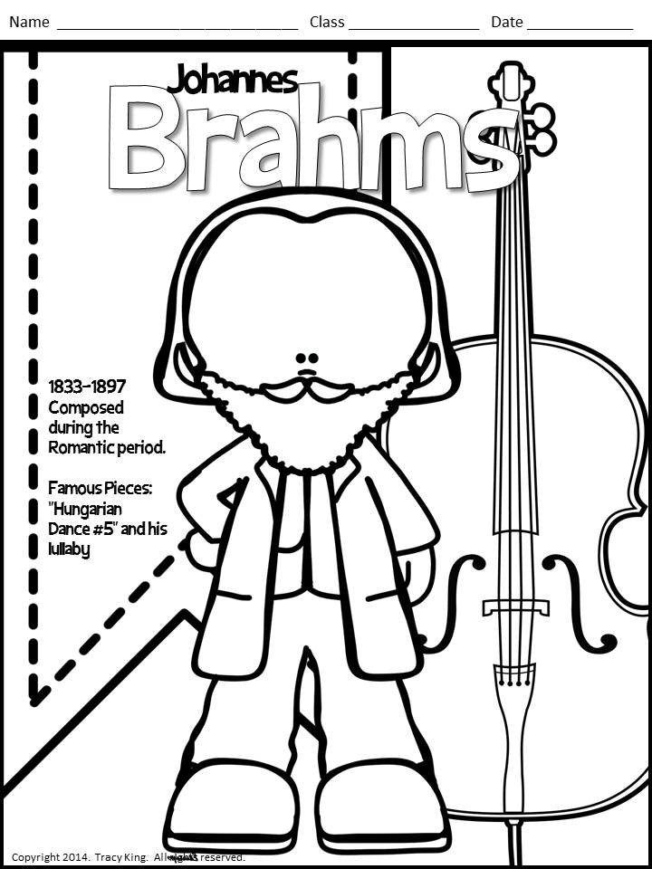 coloring pages for music class