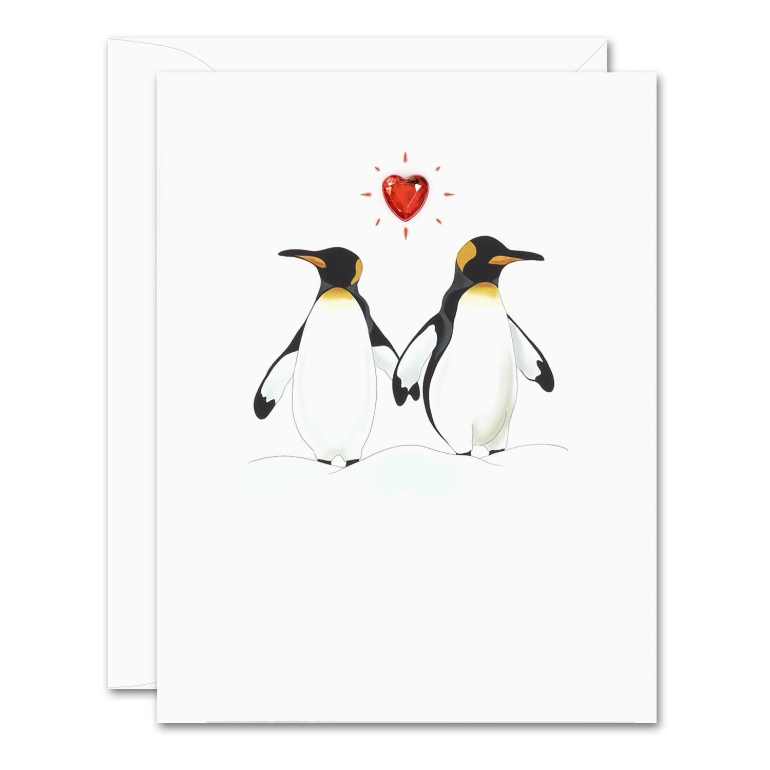 penguin in love drawing