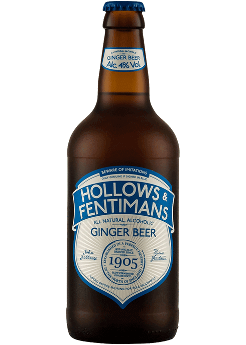 mock up design of Hollows and Fentiman's ginger beer