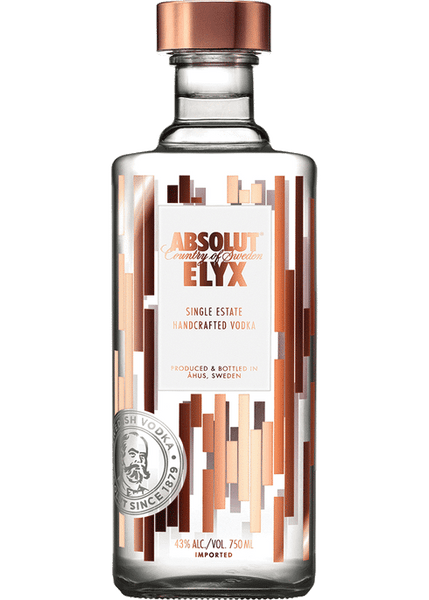 mock up illustration of Absolut Elyx Vodka 750 mL